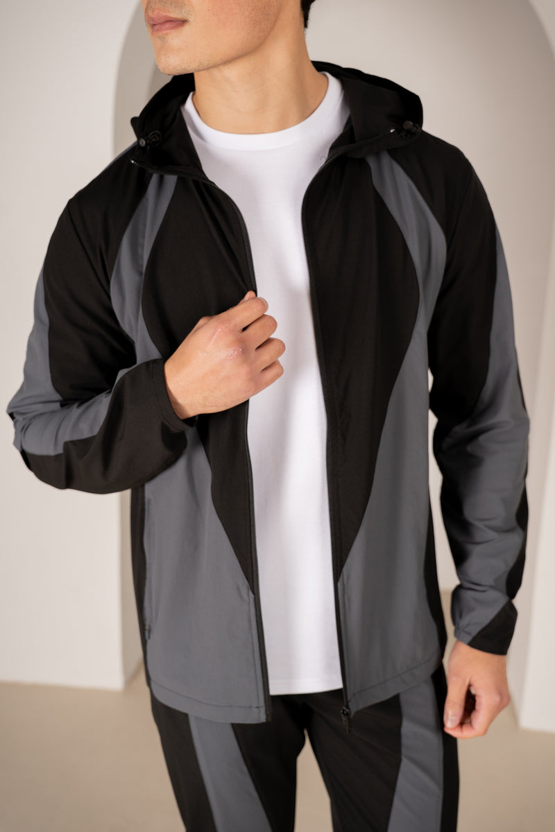 Front Panel Jacket Premium Technical V2 Panelled Jacket - Black – Choix UK
