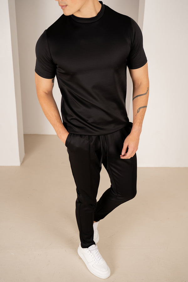 Premium Scuba Slim Fit T-Shirt - Black (SS)