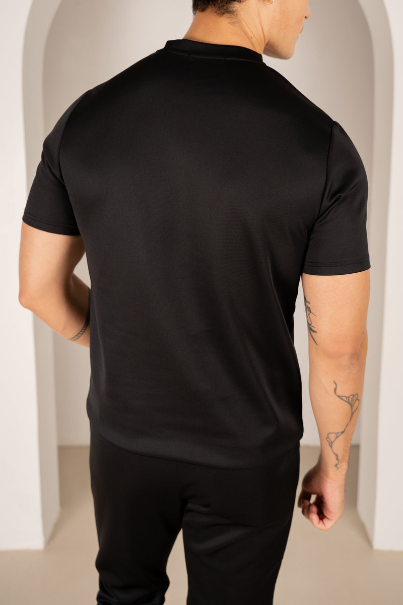 Premium Scuba Slim Fit T-Shirt - Black (SS)
