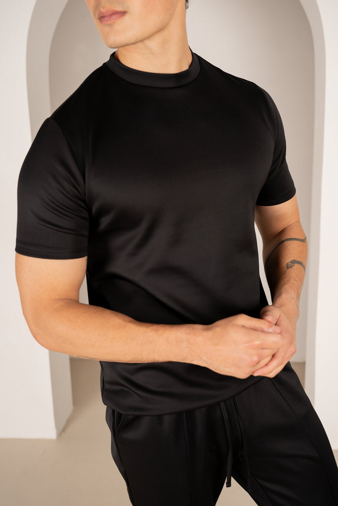 Premium Scuba Slim Fit T-Shirt - Black (SS)