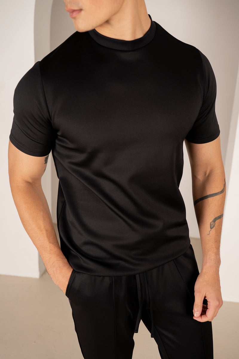 Premium Scuba Slim Fit T-Shirt - Black (SS)