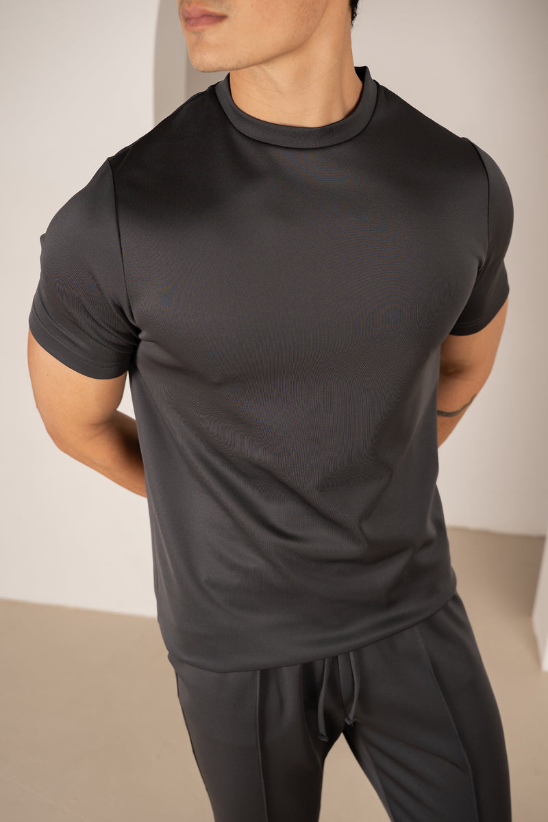 Premium Scuba Slim Fit T-Shirt - Charcoal (SS)