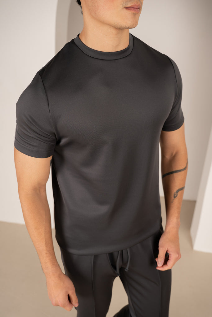 Premium Scuba Slim Fit T-Shirt - Charcoal (SS)