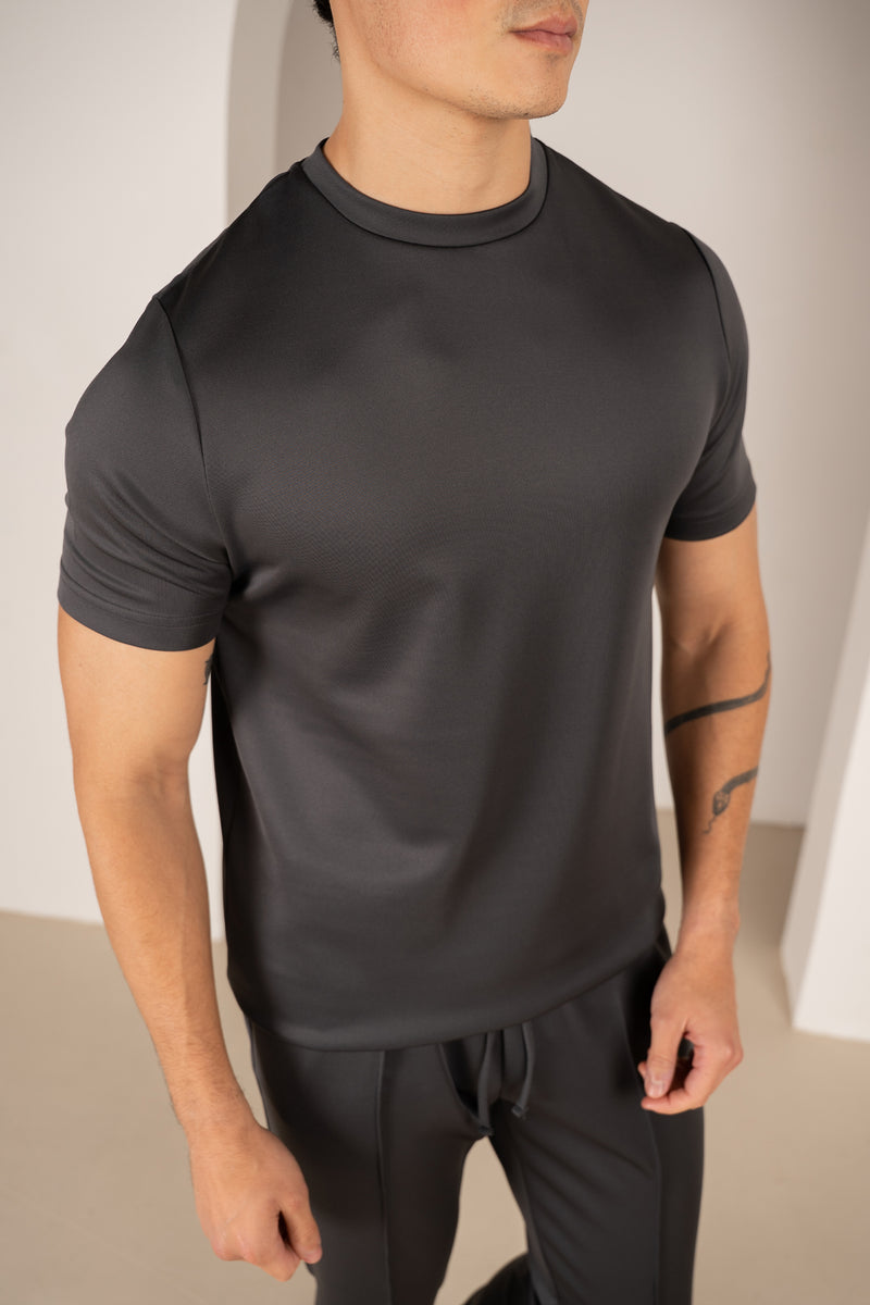 Premium Scuba Slim Fit T-Shirt - Charcoal (SS)