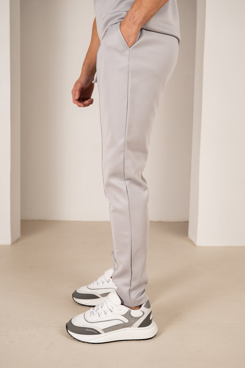 Premium Scuba Pintuck Joggers - Grey