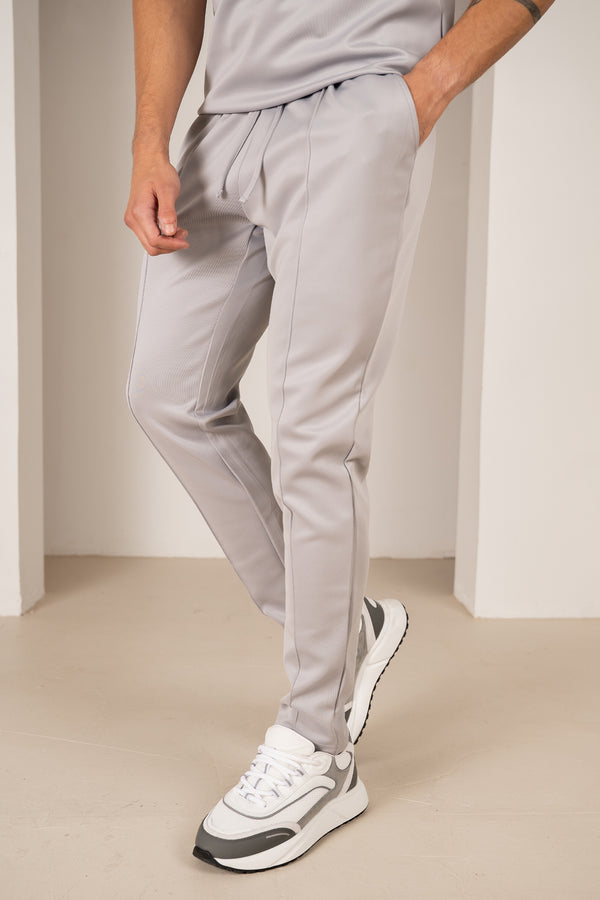 Premium Scuba Pintuck Joggers - Grey