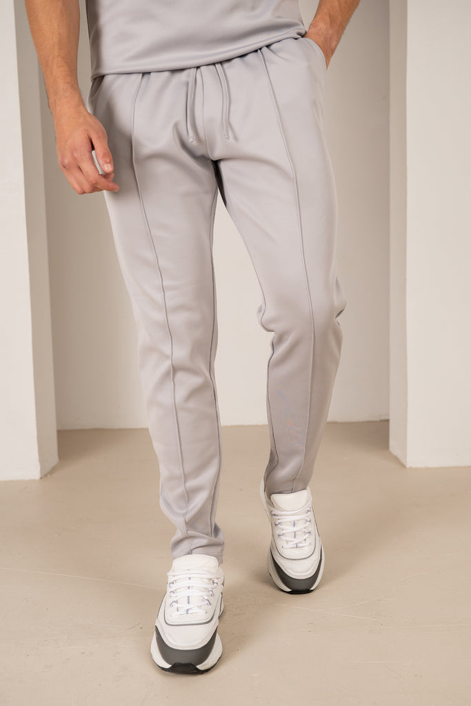Premium Scuba Pintuck Joggers - Grey