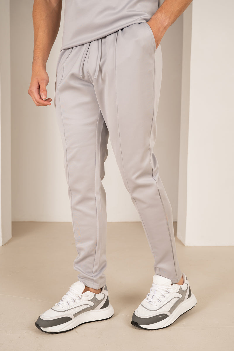Premium Scuba Pintuck Joggers - Grey