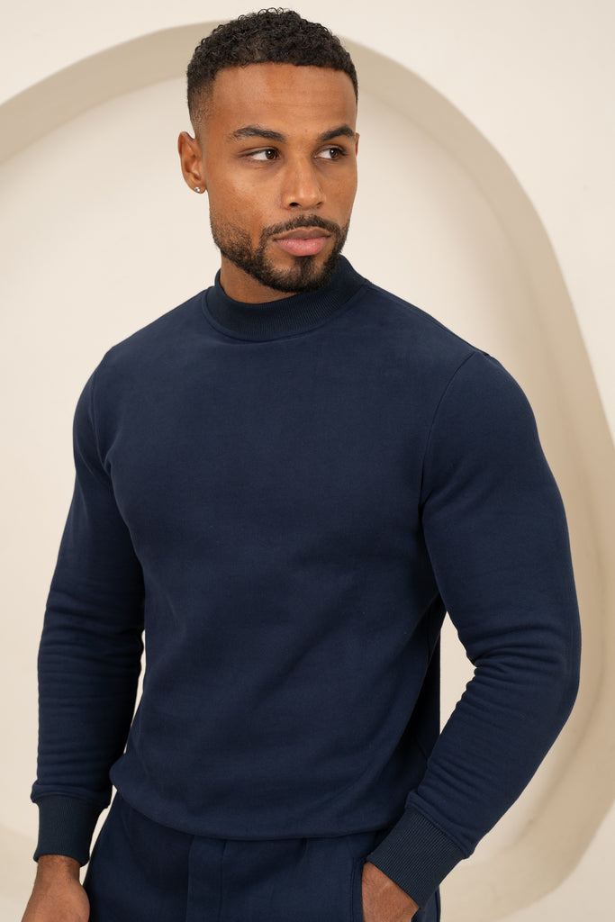 Signature Crew Neck Sweatshirt - Navy
