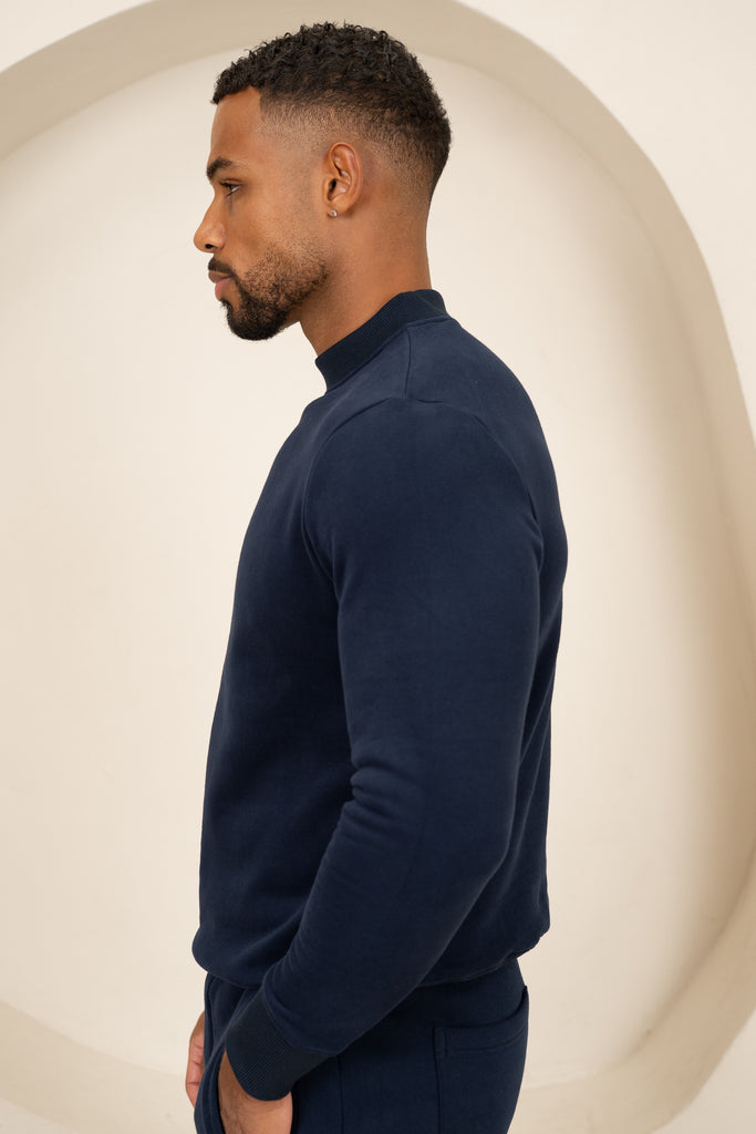 Signature Crew Neck Sweatshirt - Navy