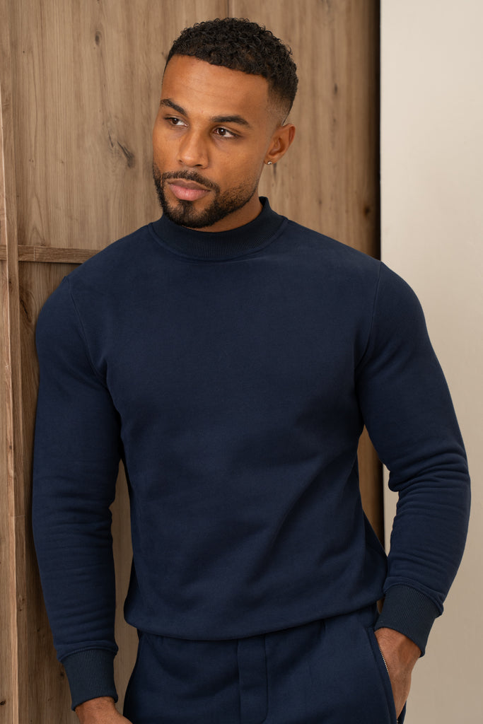 Signature Crew Neck Sweatshirt - Navy