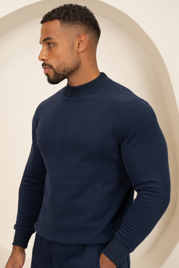Signature Crew Neck Sweatshirt - Navy