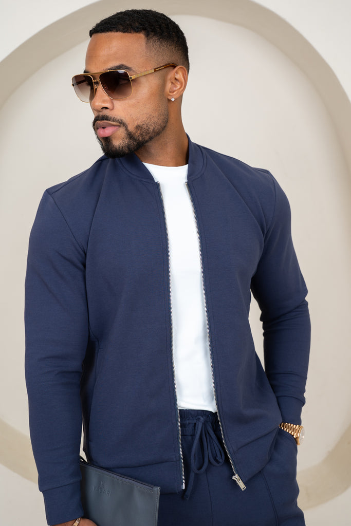 Soft Scuba Bomber Jacket - Navy