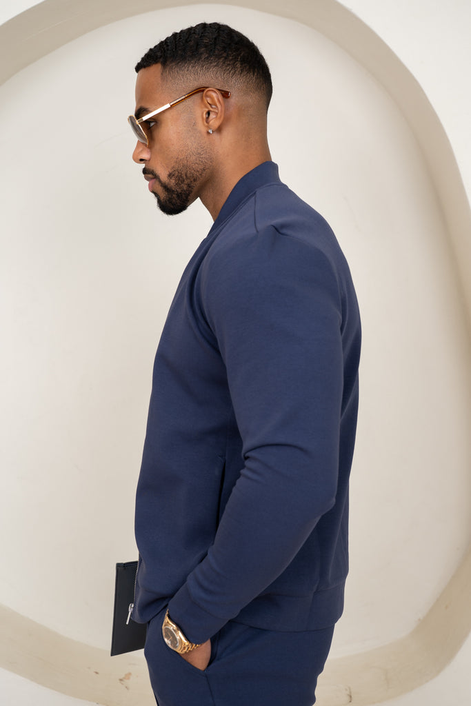 Soft Scuba Bomber Jacket - Navy