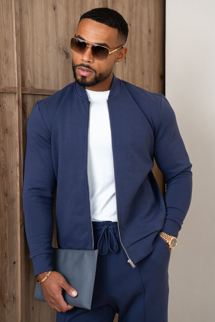 Soft Scuba Bomber Jacket - Navy