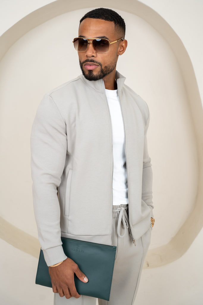 Interlock Zip-Up Jacket - Olive