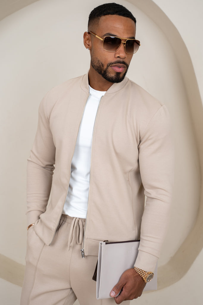 Soft Scuba Bomber Jacket - Stone