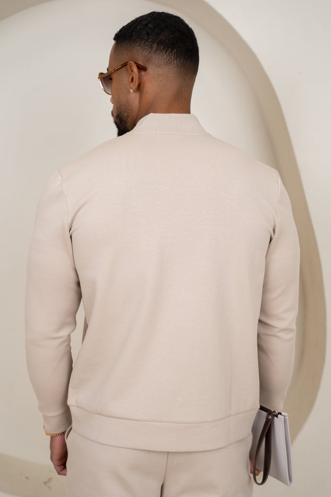 Soft Scuba Bomber Jacket - Stone