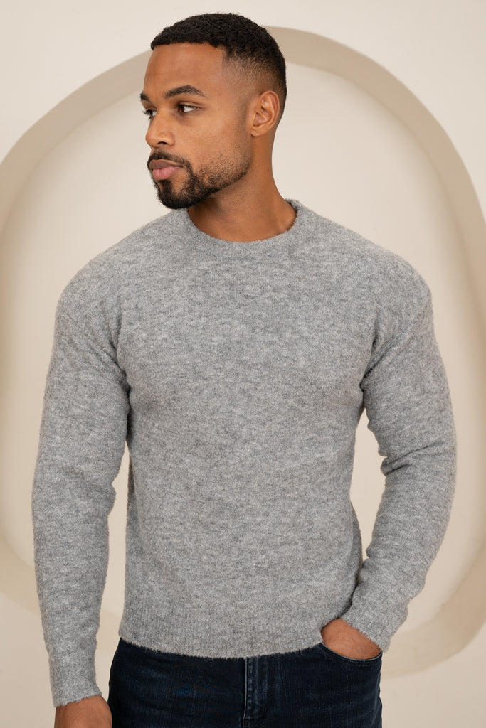 Souffle Crew Neck Sweatshirt - Light Grey