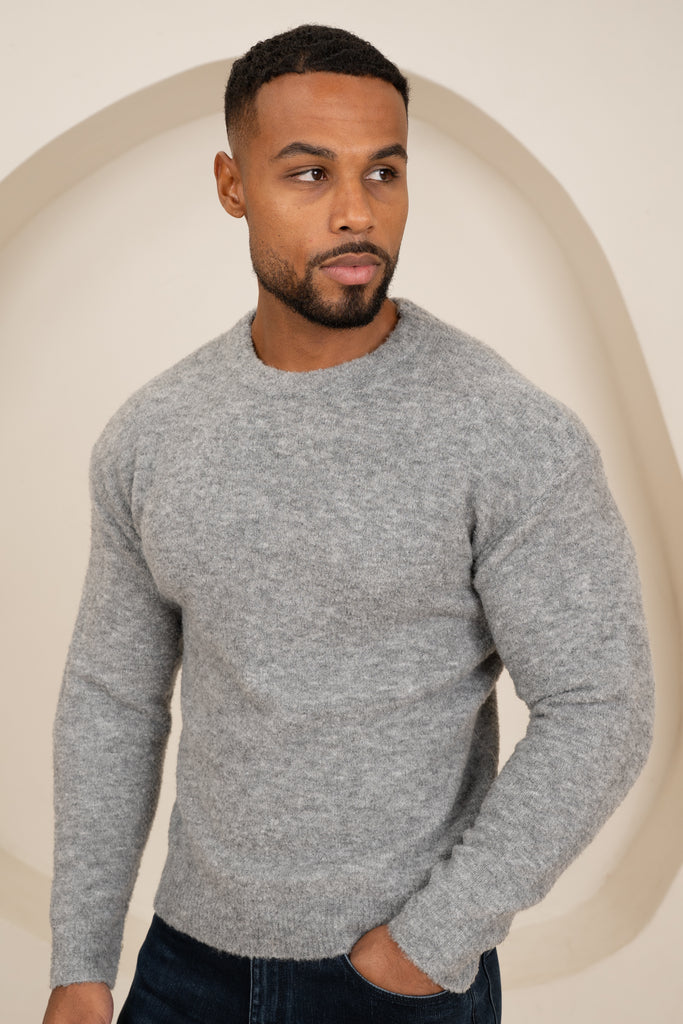 Souffle Crew Neck Sweatshirt - Light Grey