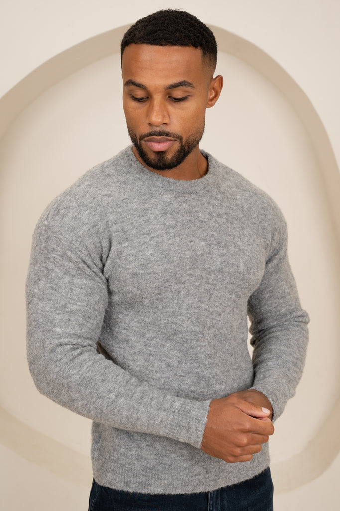 Souffle Crew Neck Sweatshirt - Light Grey