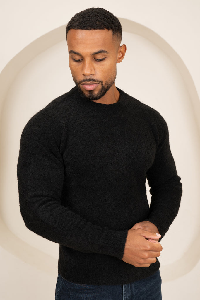 Souffle Crew Neck Sweatshirt - Black