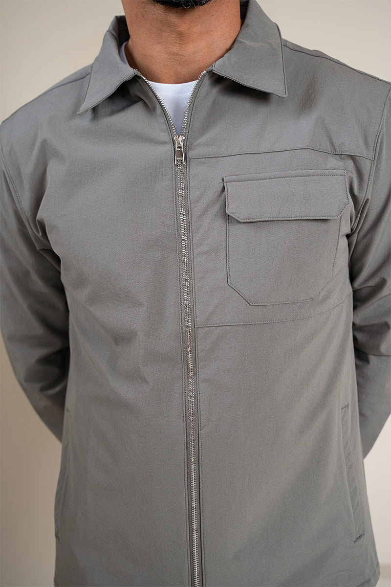 Premium Detail Cargo Jacket V2 - Taupe