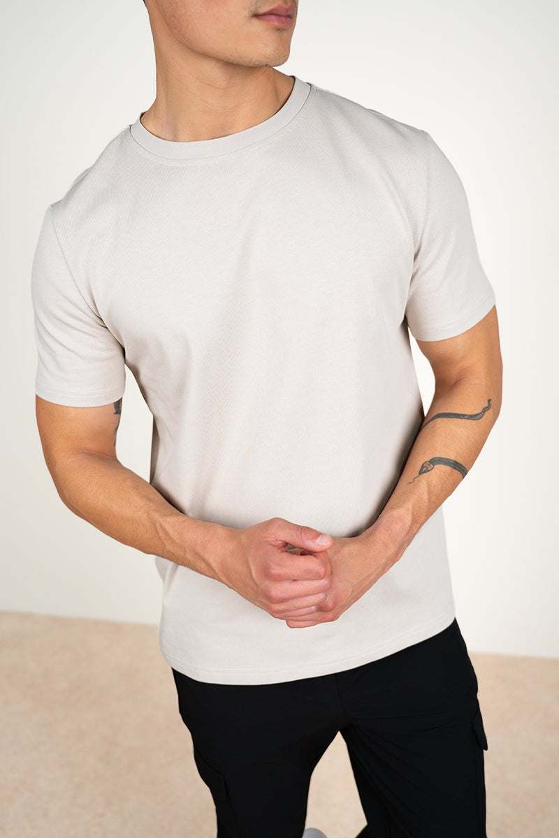 Premium Essential Slim Fit T-Shirt - Taupe
