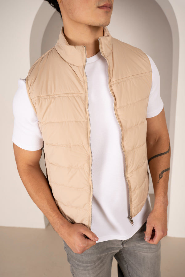 Gilet matelassé léger de qualité supérieure - Taupe