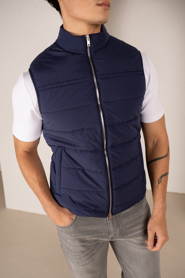 Gilet matelassé léger de qualité supérieure - Bleu marine
