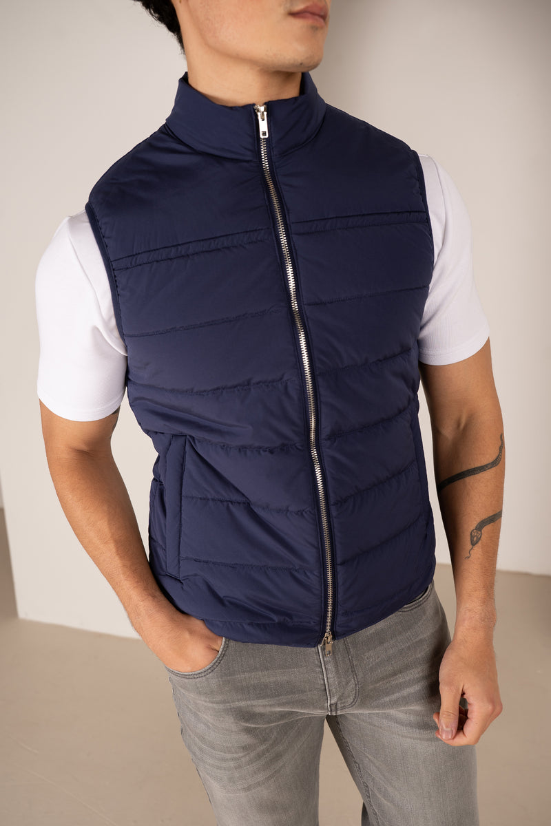 Gilet matelassé léger de qualité supérieure - Bleu marine