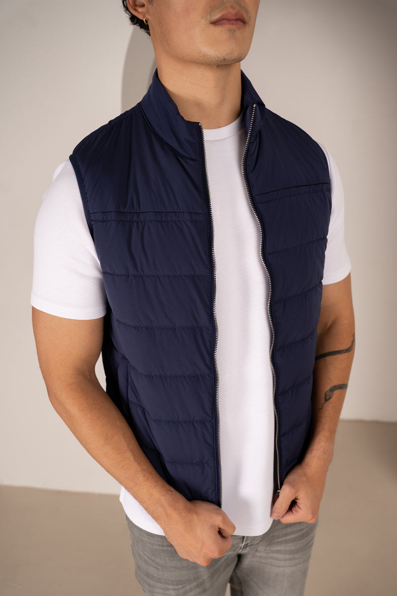 Gilet matelassé léger de qualité supérieure - Bleu marine