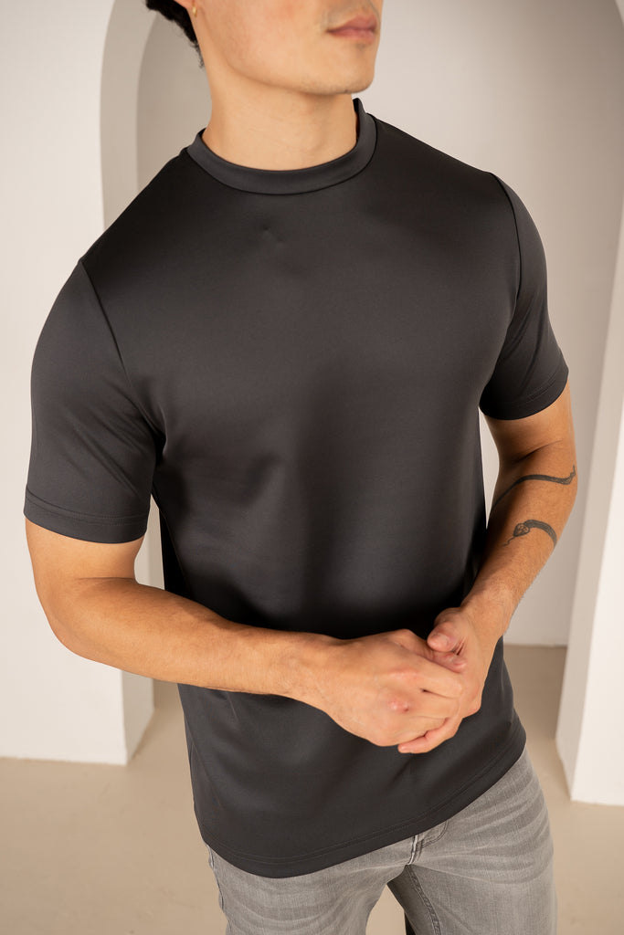 Premium Scuba Slim Fit T-Shirt - Charcoal (JS)