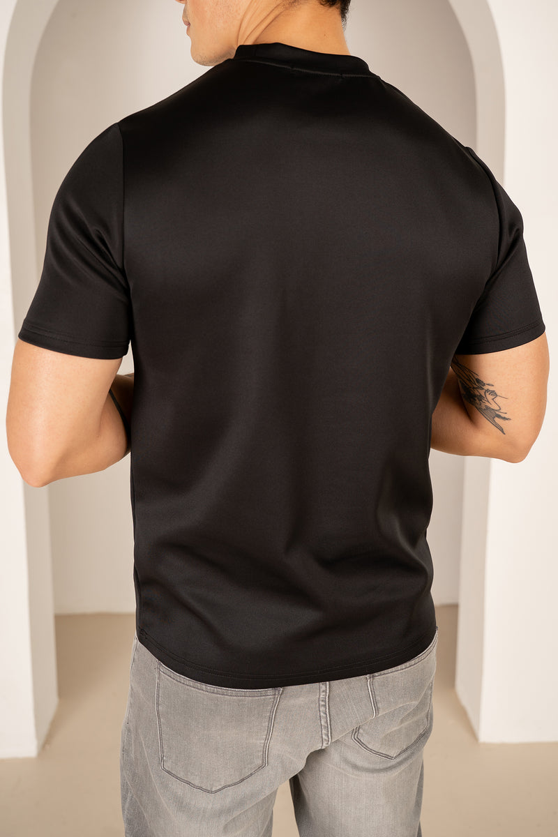 Premium Scuba Slim Fit T-Shirt - Black (JS)