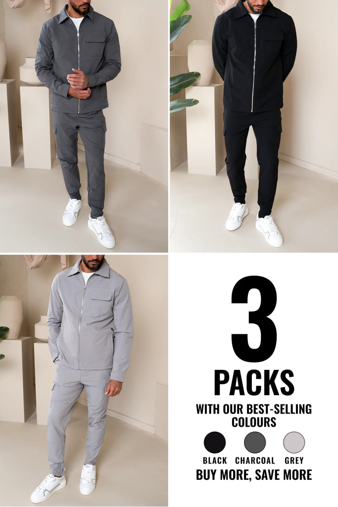 Utility Cargo V2 Set - Essential Colours 3 Pack (Grey, Black, Charcoal) - 3 Pack