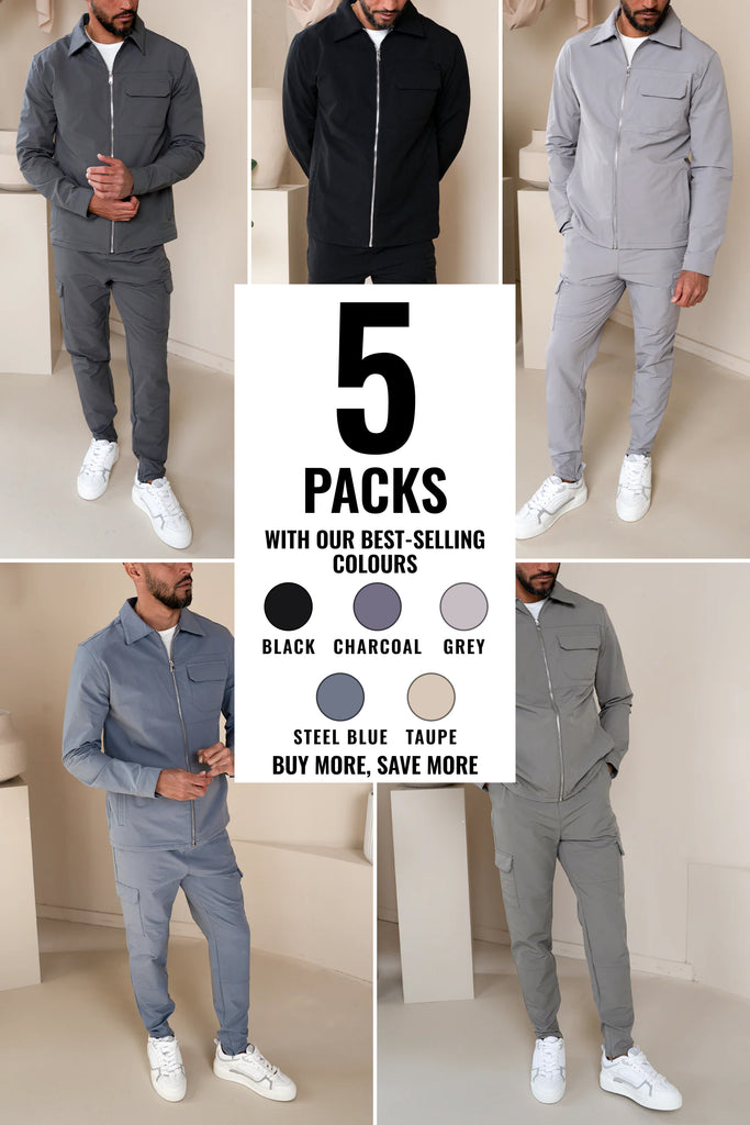 Utility Cargo V2 Set - 5 Colours (Grey, Black, Charcoal, Steel Blue, Taupe) - 5 Pack