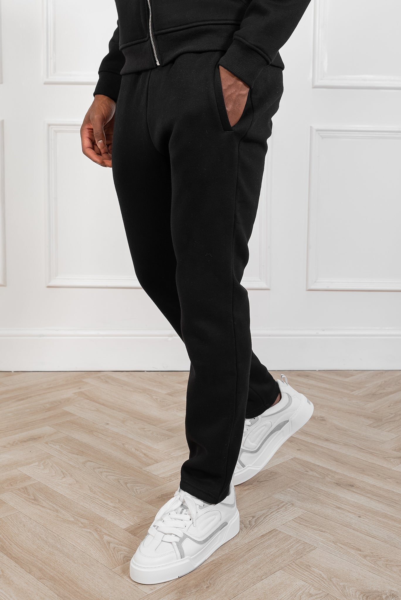 Premium Luxe Straight Leg Jogger - Black