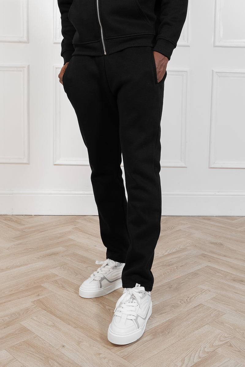 Premium Luxe Straight Leg Jogger - Black