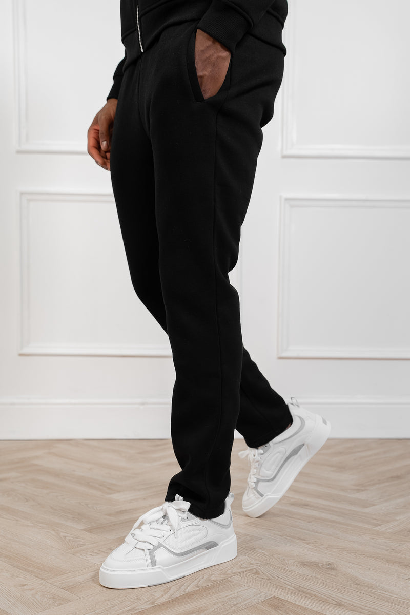 Premium Luxe Straight Leg Jogger - Black