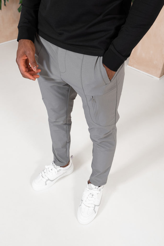 Tailored Tech Cargo Pants - Charcoal