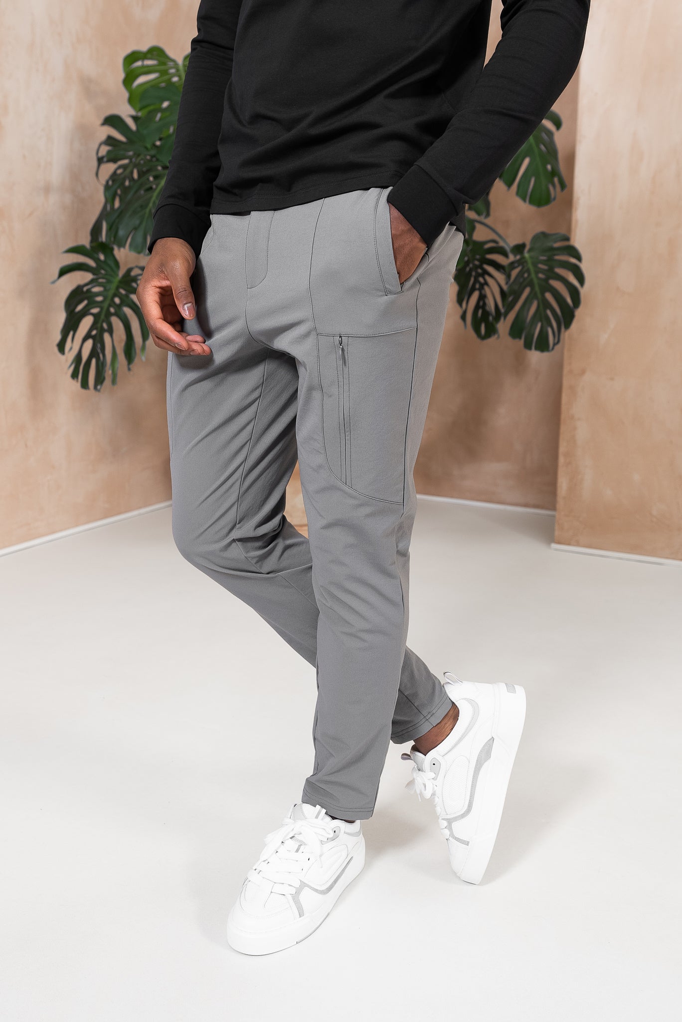 Tailored Tech Cargo Pants - Charcoal