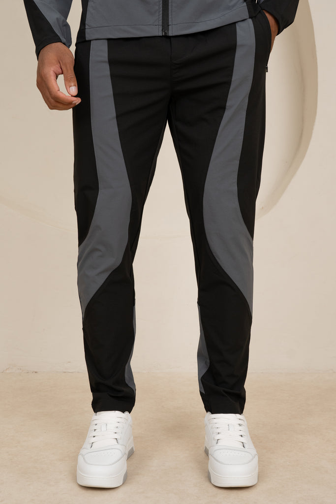 Premium Technical V2 Panelled Pants - Black