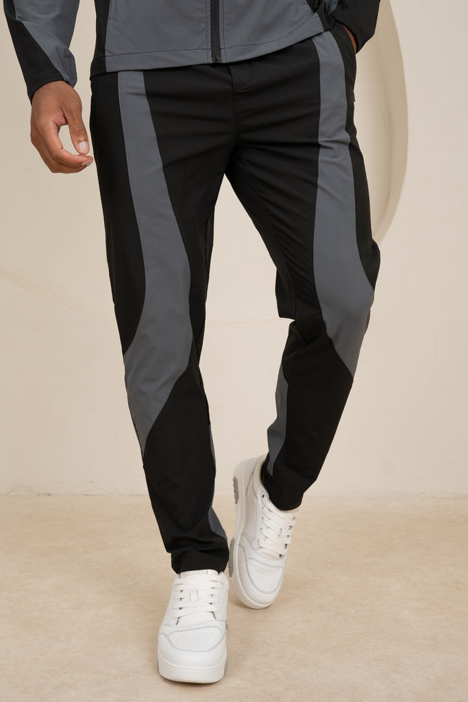 Premium Technical V2 Panelled Pants - Black
