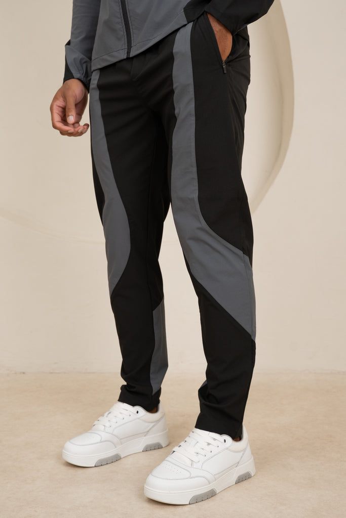 Premium Technical V2 Panelled Pants - Black