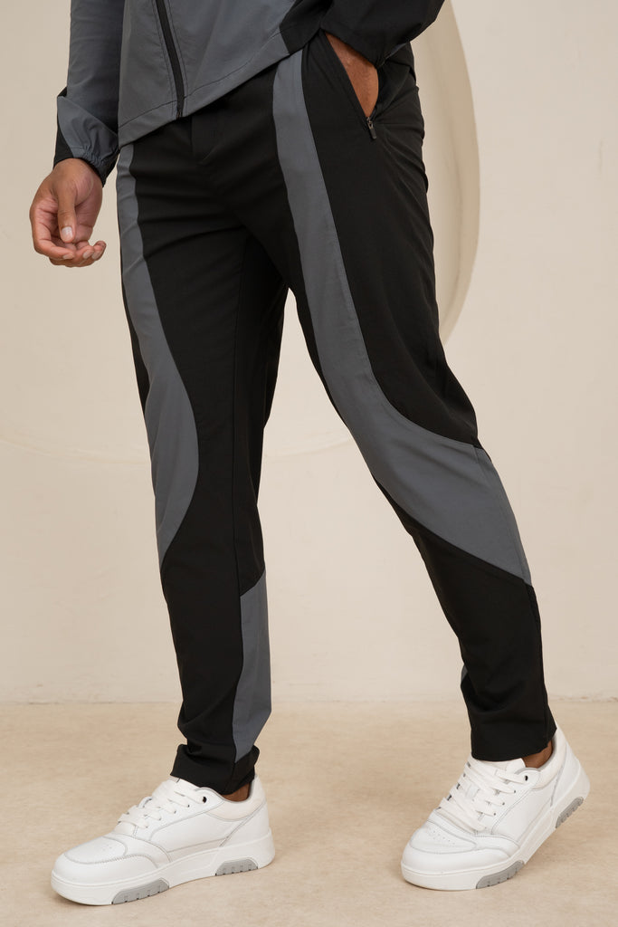 Premium Technical V2 Panelled Pants - Black