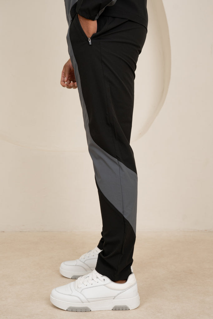 Premium Technical V2 Panelled Pants - Black