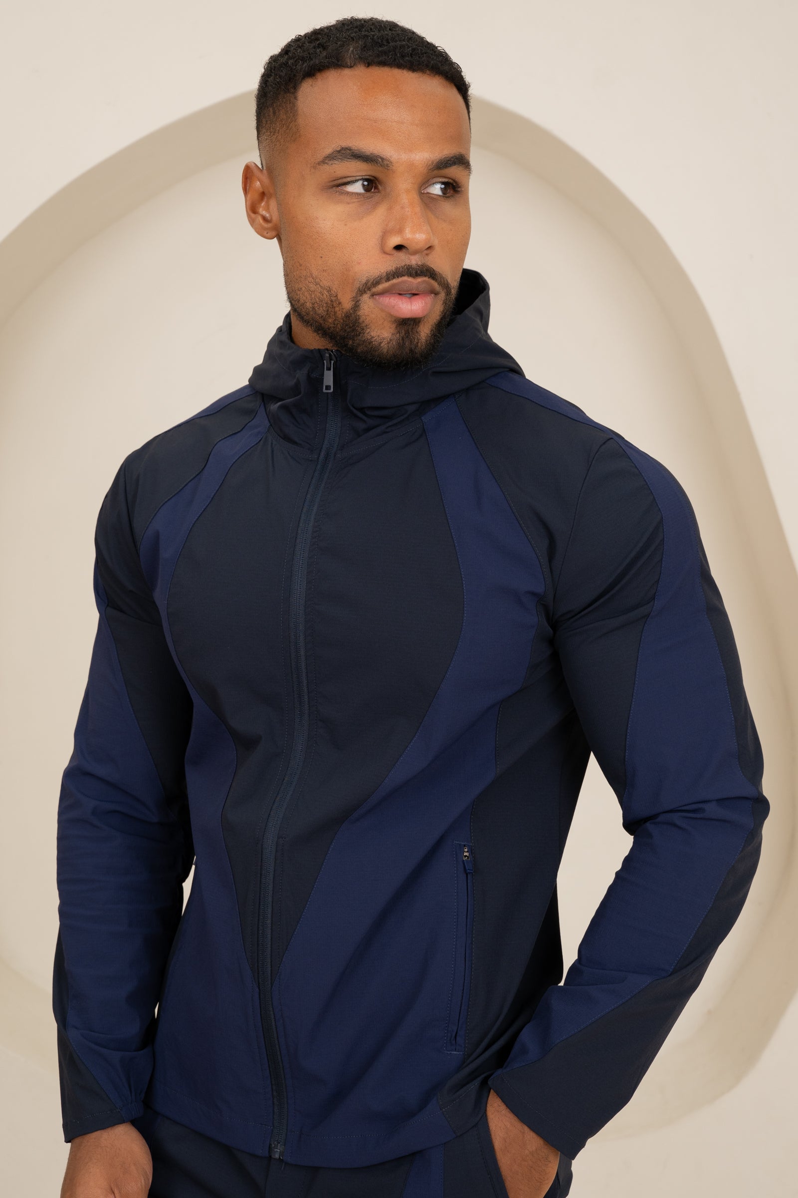Premium Technical V2 Panelled Jacket - Navy