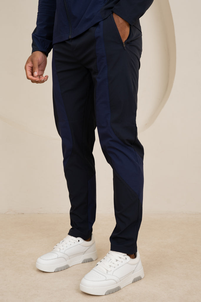 Premium Technical V2 Panelled Pants - Navy