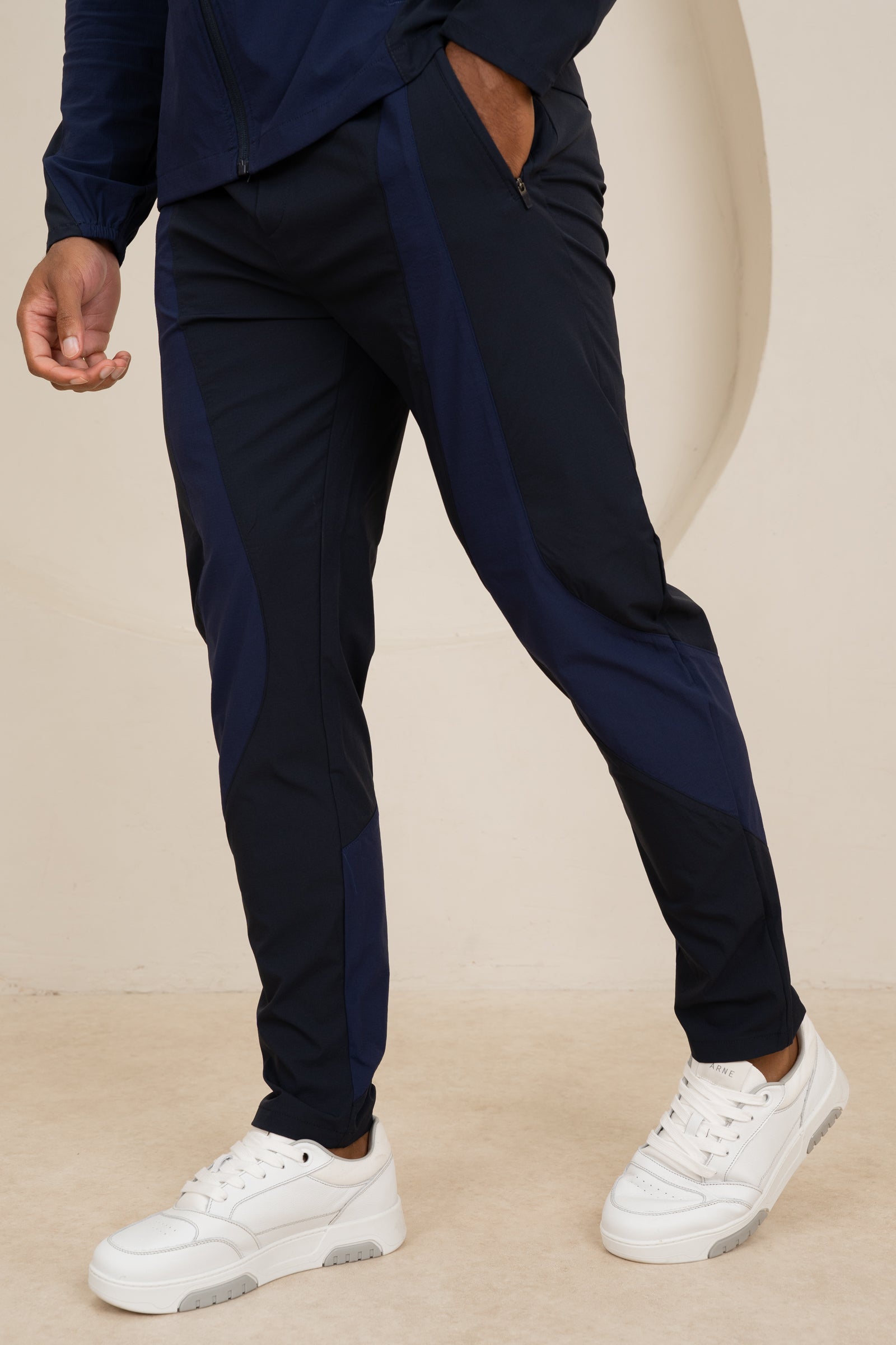 Premium Technical V2 Panelled Pants - Navy