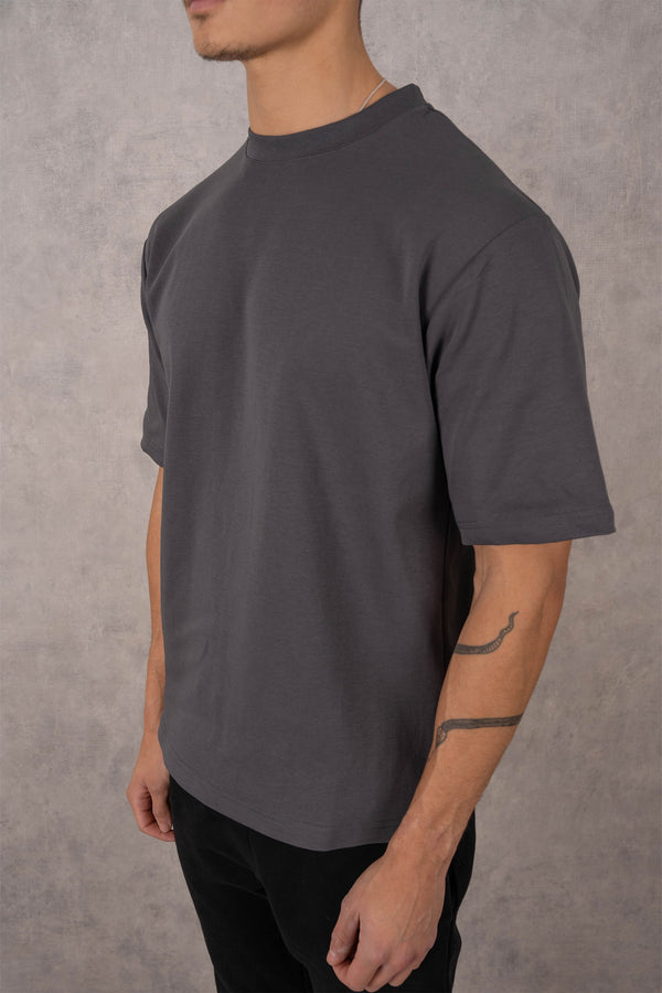 Boxy Fit Oversized T-Shirt - Charcoal